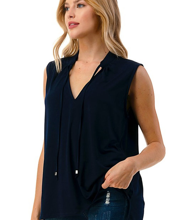 Barbara Sleeveless Top - Navy - Boutique 23