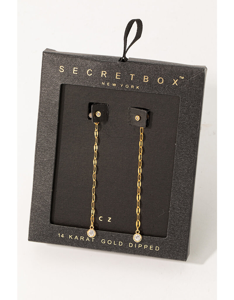 Dainty Chain Stud Drop Earrings