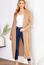 Nicole Ribbed Duster - Camel