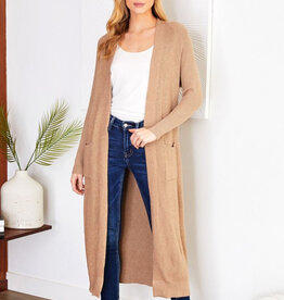 Nicole Ribbed Duster - Camel