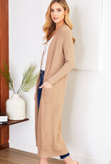 Nicole Ribbed Duster - Camel