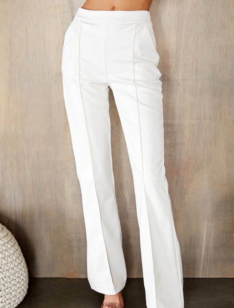 Diane Flare Dress Pants - White