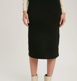H Line Midi Sweater Skirt - Black