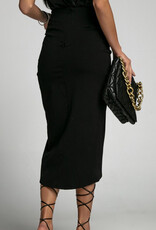 Amina Ruched Skirt -  Black