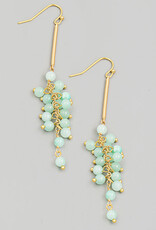 Cluster Beaded Drop Earrings