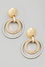 Layered Circle Ring Drop Earrings