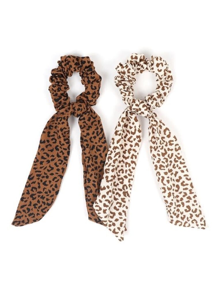 Cheetah Print Ribbon Hair Tie