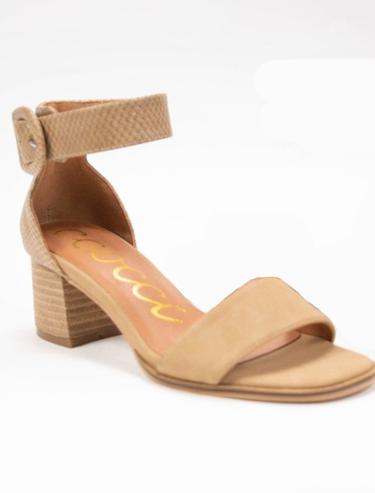 Adore Ankle Strap Heel - Camel