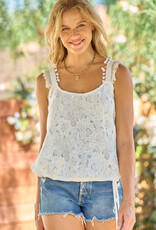 Jada Lace Tank Top - Off White