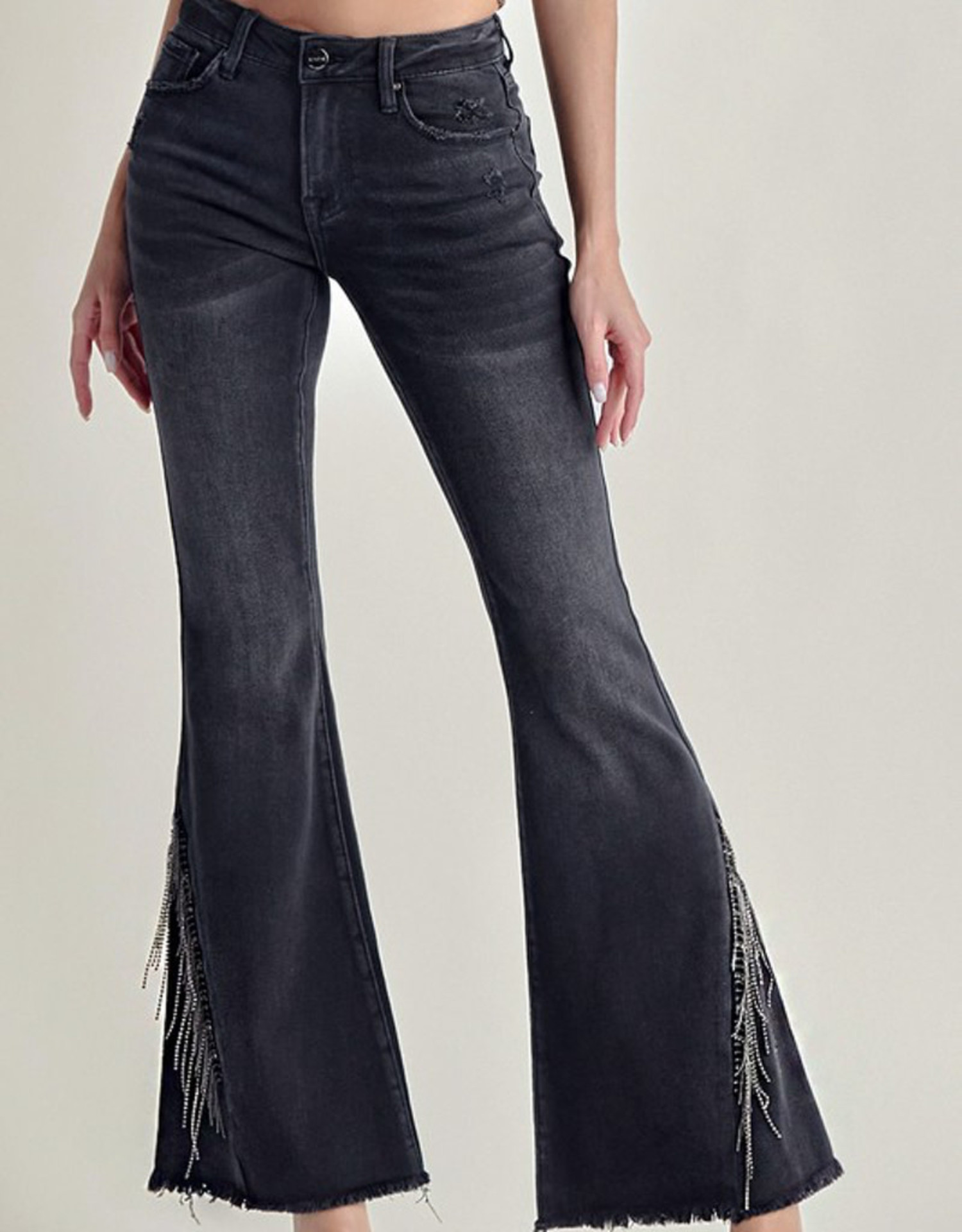 mid rise flare jeans