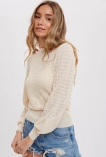 Pointelle Knit Top - Natural