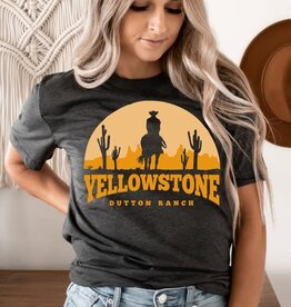 Yellowstone Dutton Ranch Graphic Tee - Heather Charcoal