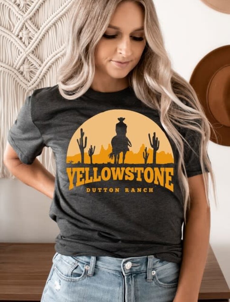 Yellowstone Dutton Ranch Graphic Tee - Heather Charcoal