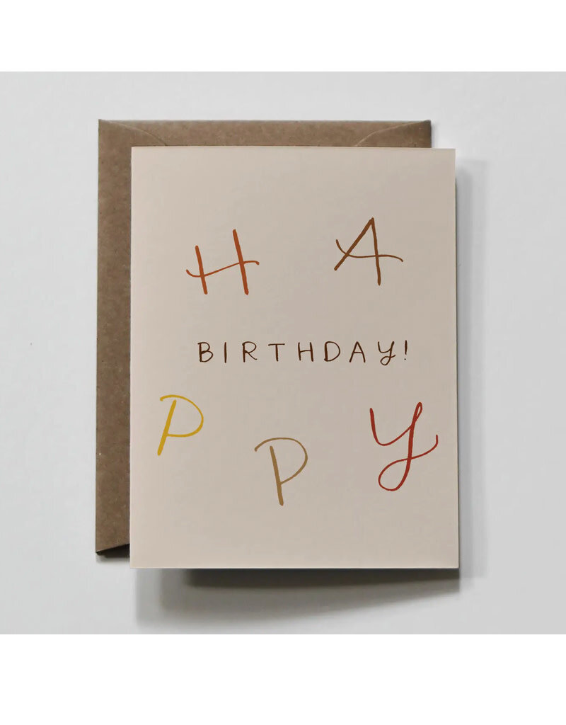 Color Caps Birthday Greeting Card