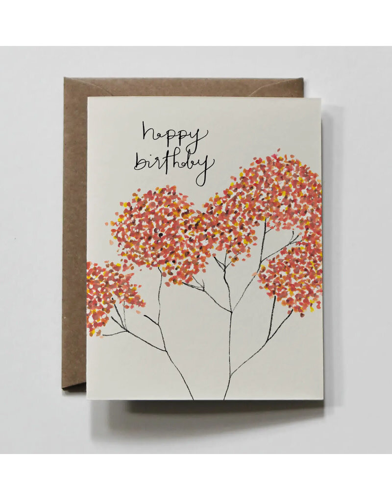 Cursive Dots Birthday Greeting Card