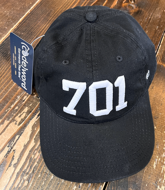 701 Hat - Black W/ White