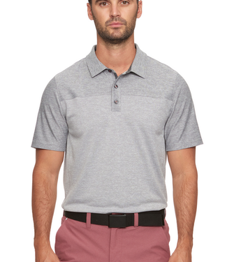 Louisville SS Blocked Performance Polo - Grey Heather - Boutique 23