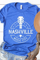 Nashville Music City Graphic Tee - Royal Blue