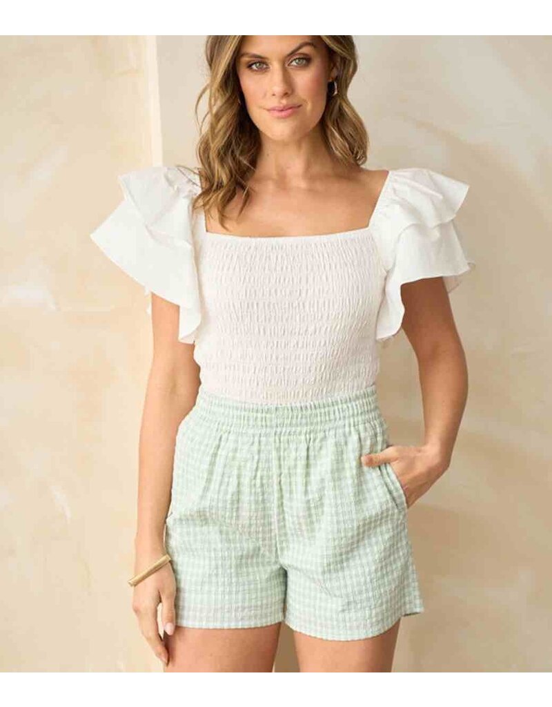 Phoenix Checkered Shorts - Mint
