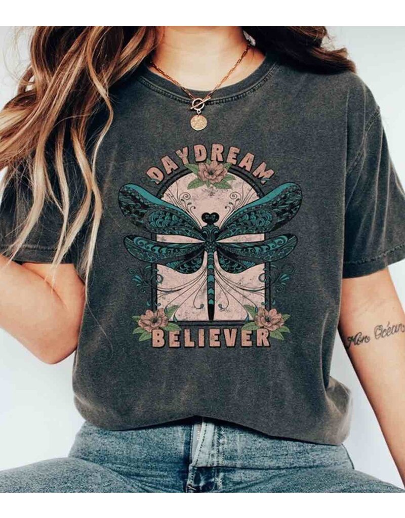 Daydream Believer Floral Graphic Tee  - Pepper