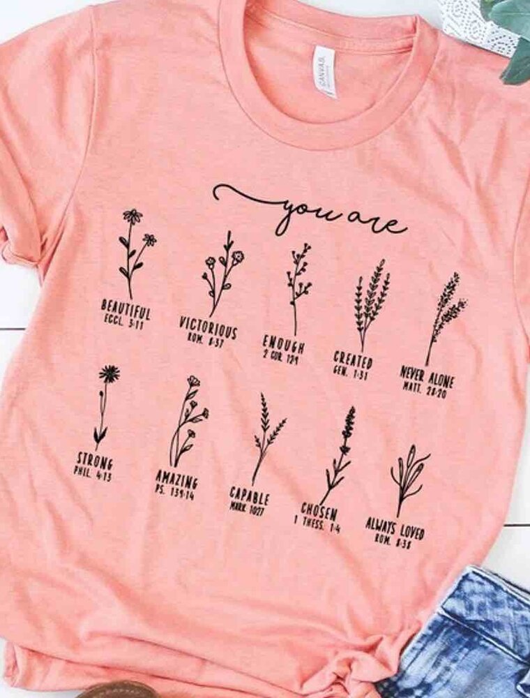 You Are...Graphic Tee - Heather Sunset