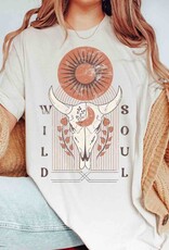 Wild Soul Oversized Graphic Tee - Cream