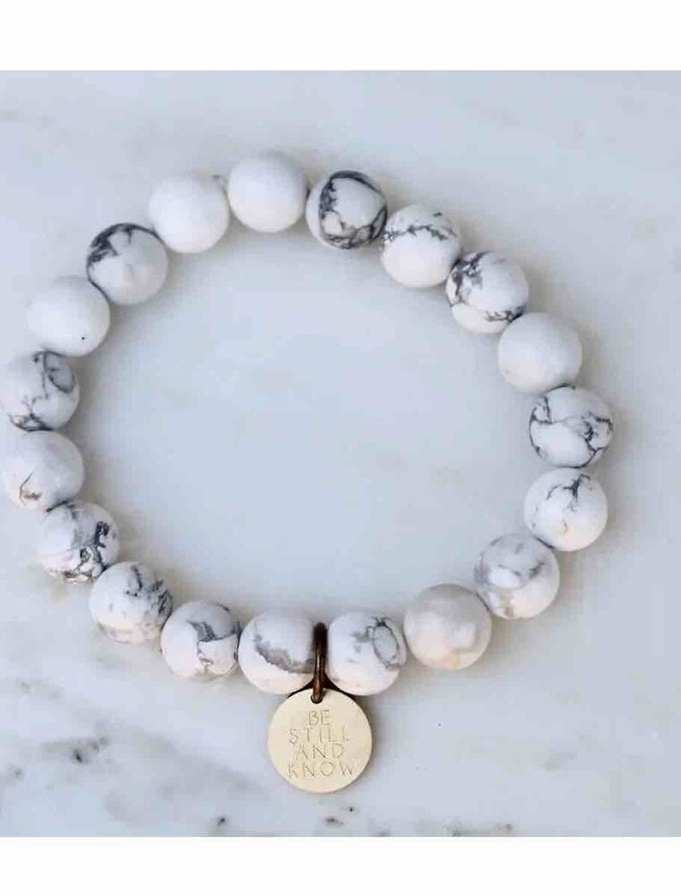 Serenity Stone Bracelet White Marble