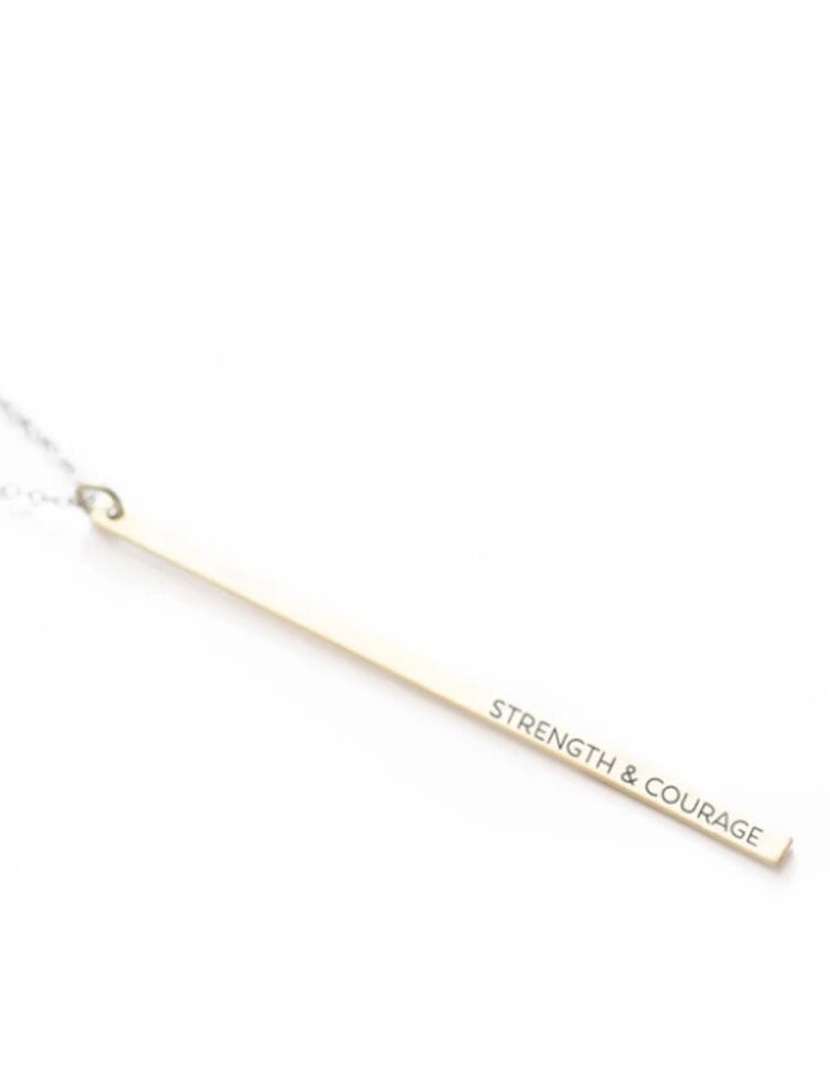 Strength & Courage Minimal Necklace