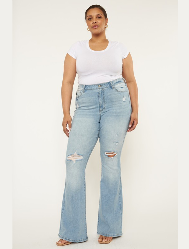 Odie High Rise Flare Jeans - Light