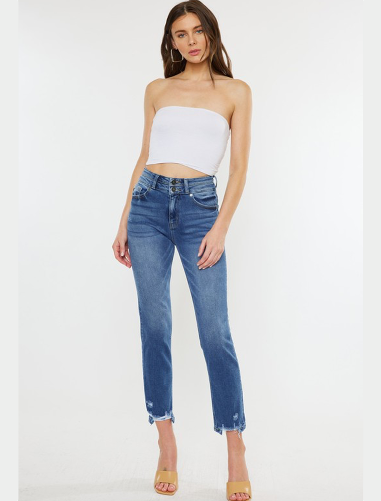 Cadence Ultra High Rise Slim Straight Jeans - Medium