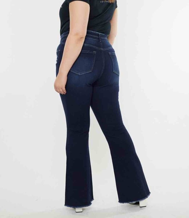 Morgan High Rise Flare Curvy Jeans -Dark Wash - Boutique 23