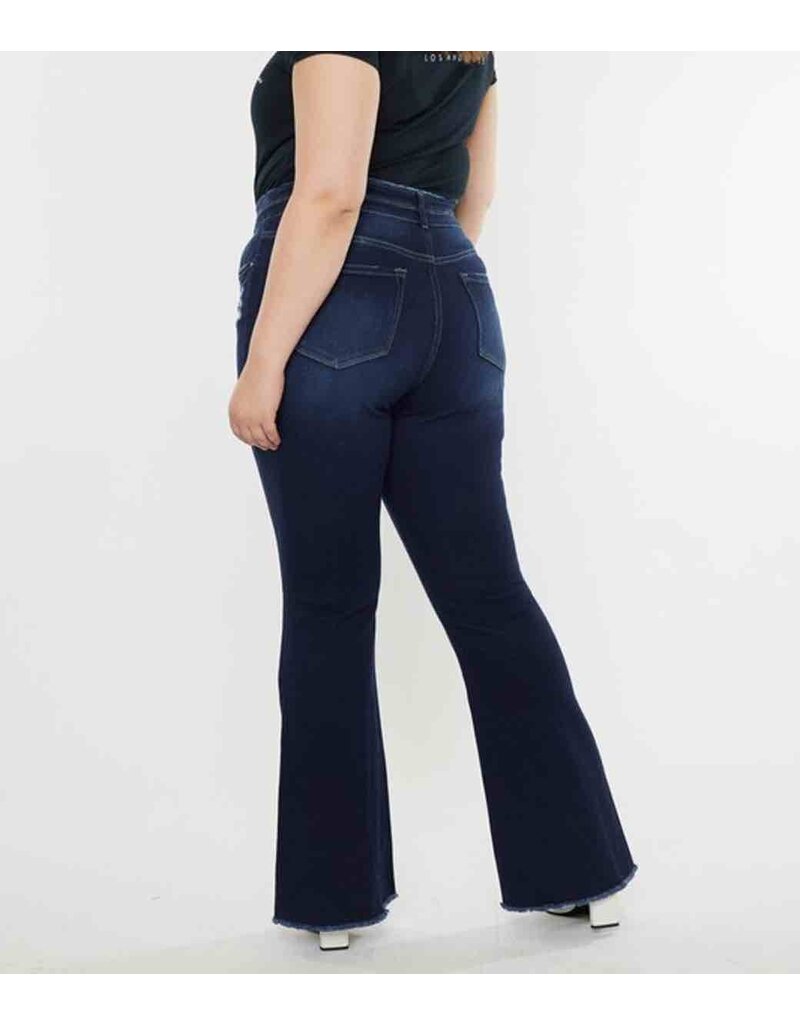 Morgan High Rise Flare Curvy Jeans -Dark Wash