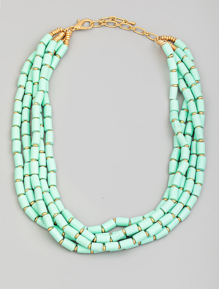 Multi Strand Beaded Statement Necklace