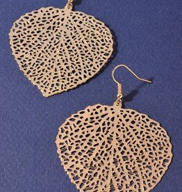 Delicate Filigree Leaf Fishhook Earrings