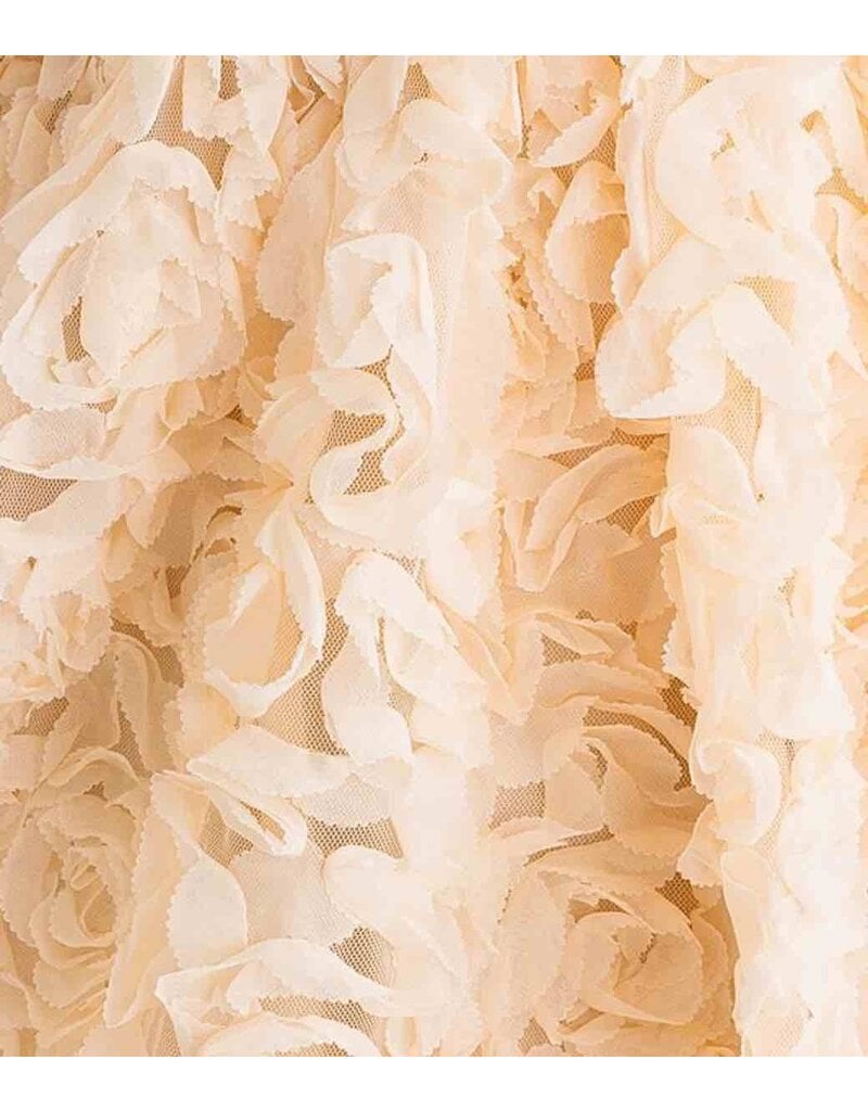 Ronnie Square Neck Floral Dress - Cream
