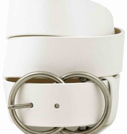 Kylee Double Ring Belt - White