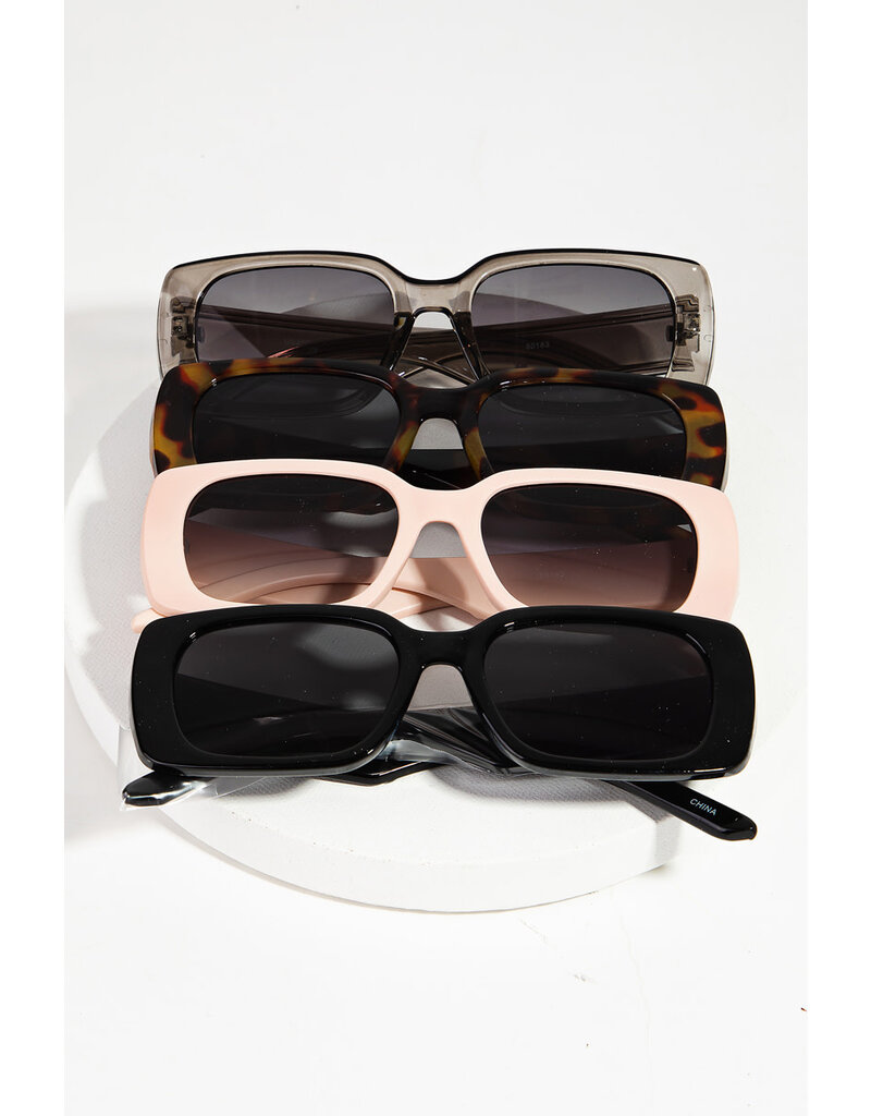 Rectangle Acetate Fashion Sunglasses
