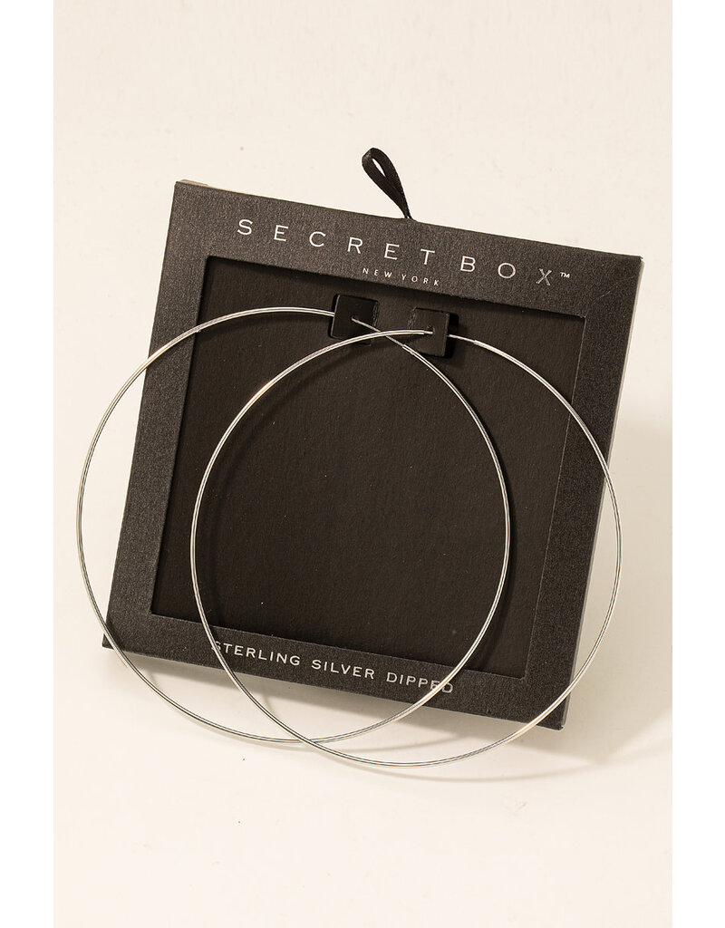Secret Box Large Thin Hoop Earrings