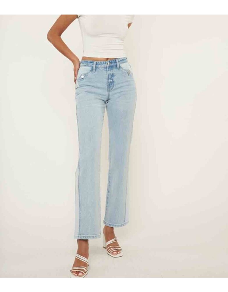 Maple High Rise Straight Jeans - Light