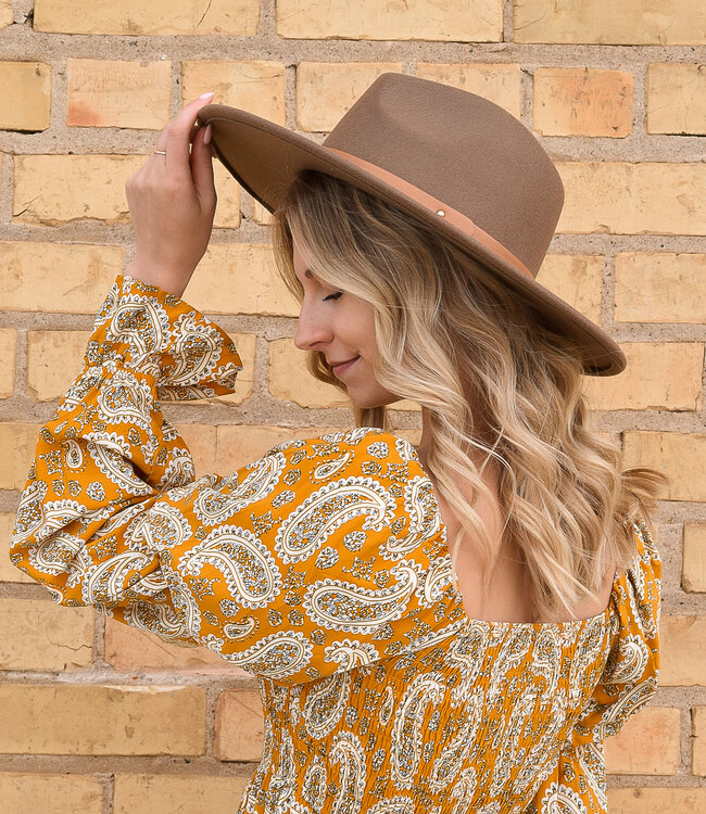 Leather Strap Fedora Hat Boutique 23