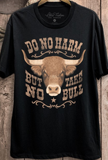 Do No Harm But Take No Bull Graphic Top - Black