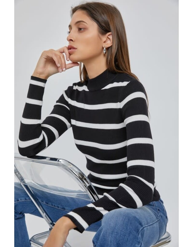 The Piper Sweater - Black/Ivory