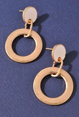 Circle Metal Dangle Earrings