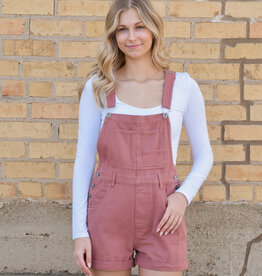 Cuffed Denim Shortall