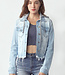 Distressed Jacket With Detachable Hoodie - Light