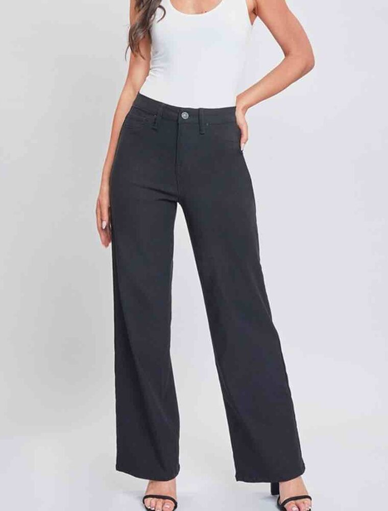 Hyperstretch High Rise Wide Leg -Black