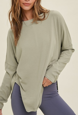 Ribbed Knit Top With Cutout Back - S. Olive