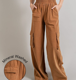 Mineral Washed Cargo Pants - Clay