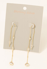 Sterling Silver Long Chain Earrings