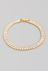 Cubic Zirconia Baguette Chain Bracelet